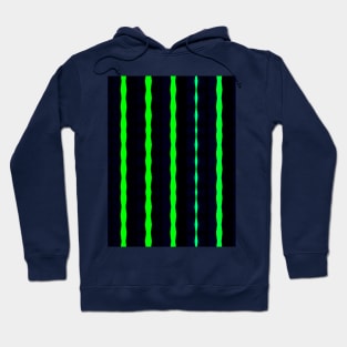 Wavy Neon Green Stripes Hoodie